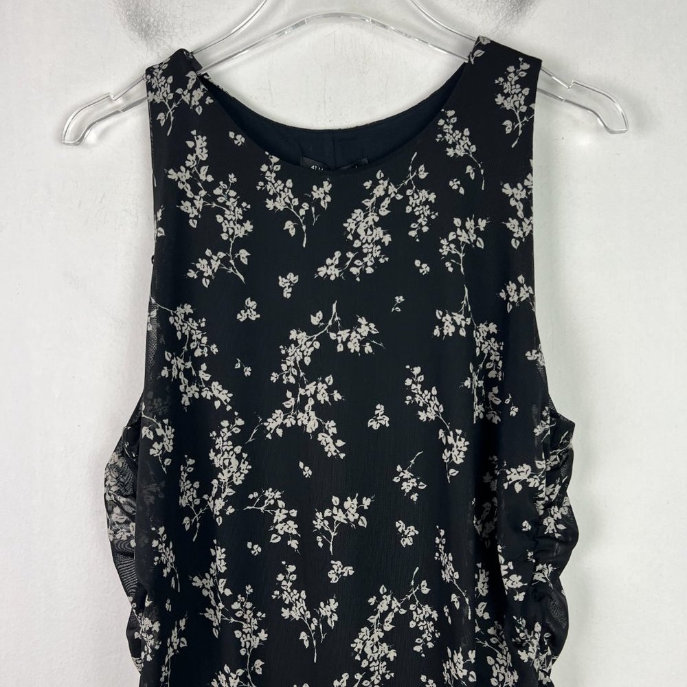 NWT Stitch Fix 41 Hawthorn Sophia Sleeveless Midi Dress Black Floral Size 1X - Picture 3 of 13